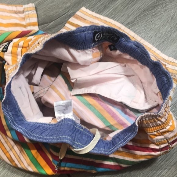 LRG Long Striped Cargo Style Pull-On Elastic Waist Shorts size 30 - Picture 6 of 9